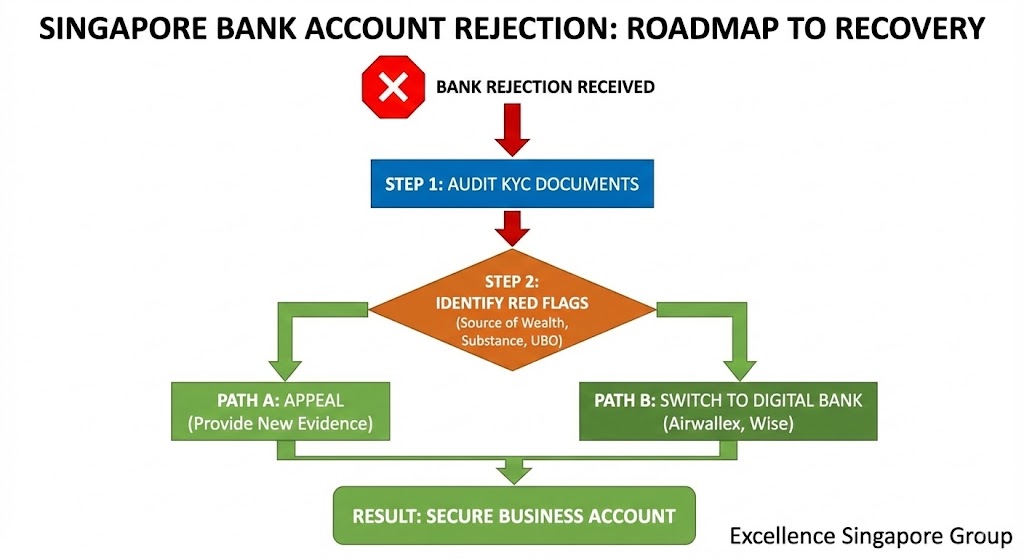 Excellence Singapore Roadmap for Recovering from Bank Account Rejection