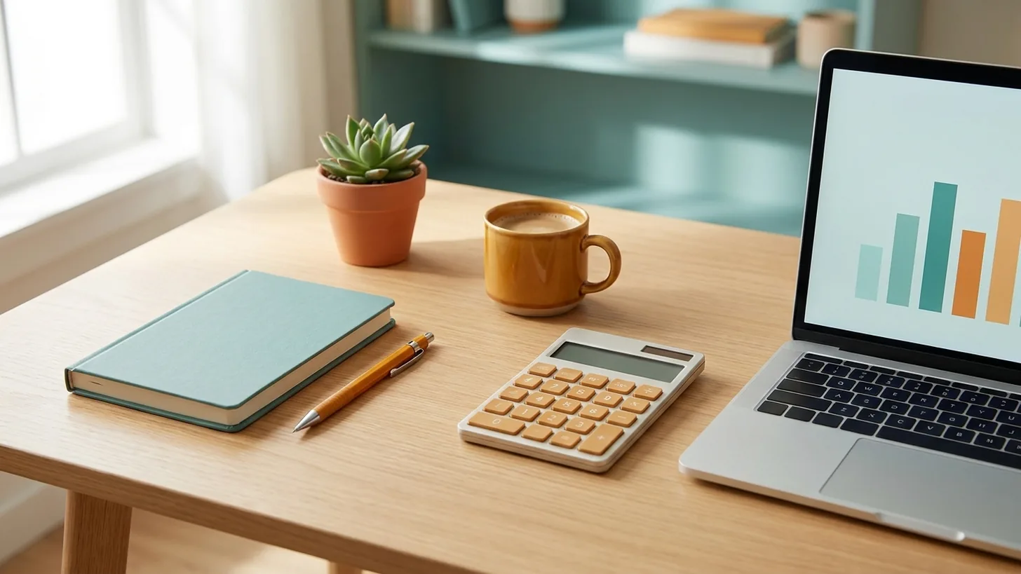 Singapore income tax calculator on a laptop for YA2026