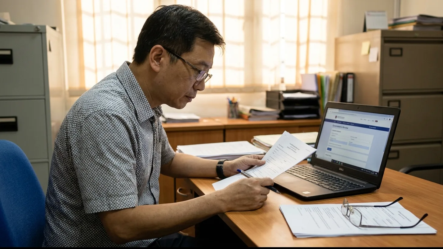 Company secretary helping a Singapore business owner correct a wrong ACRA filing on BizFile.