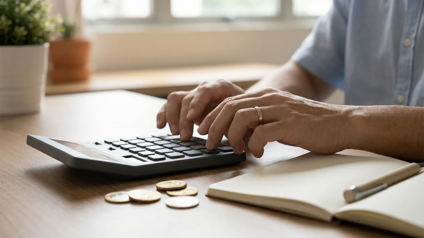 Singapore take-home salary and CPF calculator on a laptop